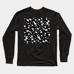 White On Black Long Sleeve T-Shirt